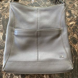 The Sak Iris Crossbody Leather Bag-Gray